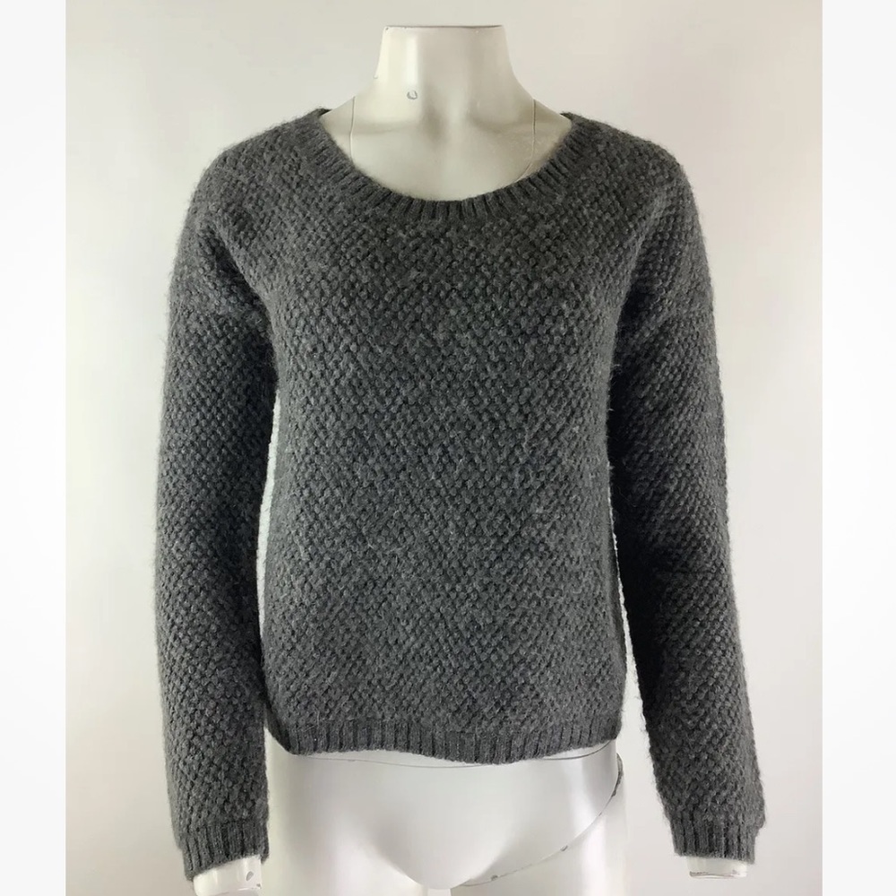 Marine Layer Womens Sz S Chunky Knit Alpaca Blend Sweater Gray Pullover